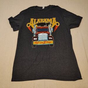Alabama Band Roll On II Tour T-Shirt Mens Charcoal Gray Kenworth Truck Graphic L